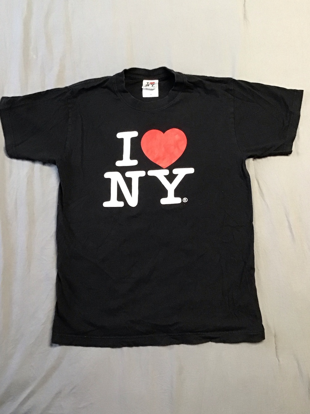 I Heart NY Graphic Short Sleeve Tee - Black with Red Heart